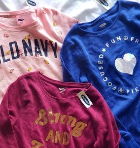 NWT 3pc Bundle -Old Navy girl 10/12 shirts